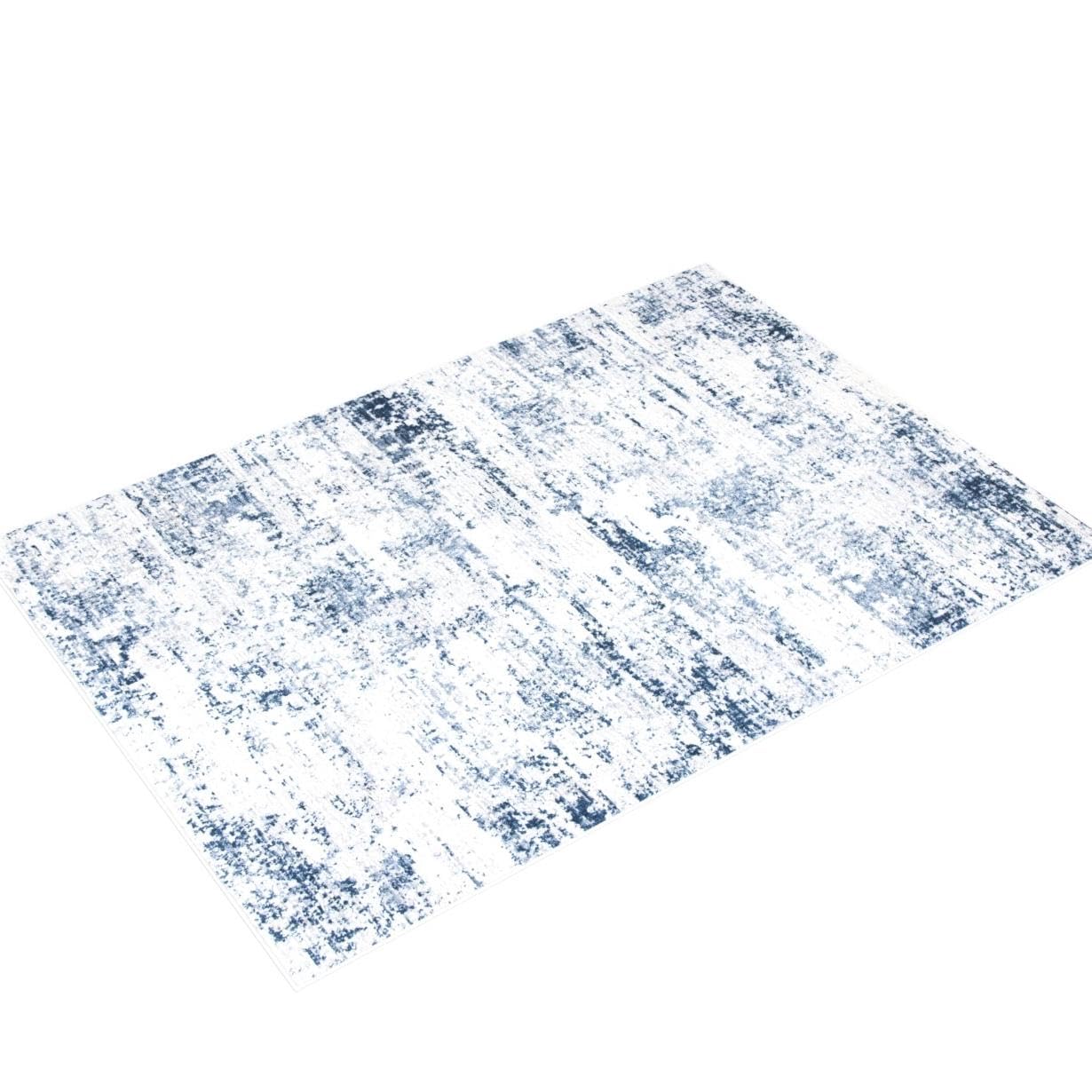 Safavieh Amelia Collection Area Rug - 8' X 10', Ivory & Navy, Modern Abstract Design, Non-Shedding & Easy Care, Ideal For High T
