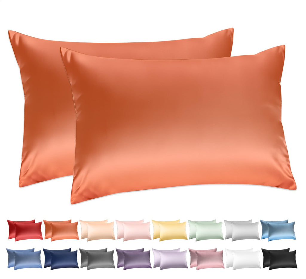 100% Cotton Standard Pillowcases Set Of 2, Deep Dream 600 Thread Count Pillow Cases, 20X26 Inches, Super Soft And Breathable Env