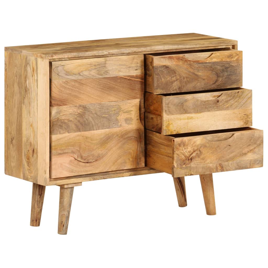 vidaXL Solid Mango Wood Sideboard End Side Stand Storage Drawer Cabinet Bedroom Living Room Indoor Commode Box Lounge Furniture Brown