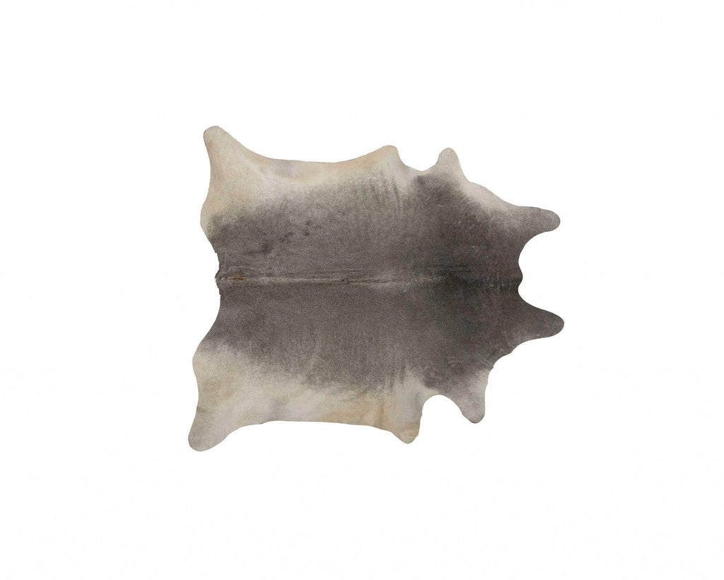 HomeRoots Cowhide Rug 5X7 Black & Silver