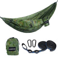 Camping Hammock Double & Single Portable Hammocks Ultralight Nylon Parachute Hammocks with 2 Tree Straps for Backpacking, Travel