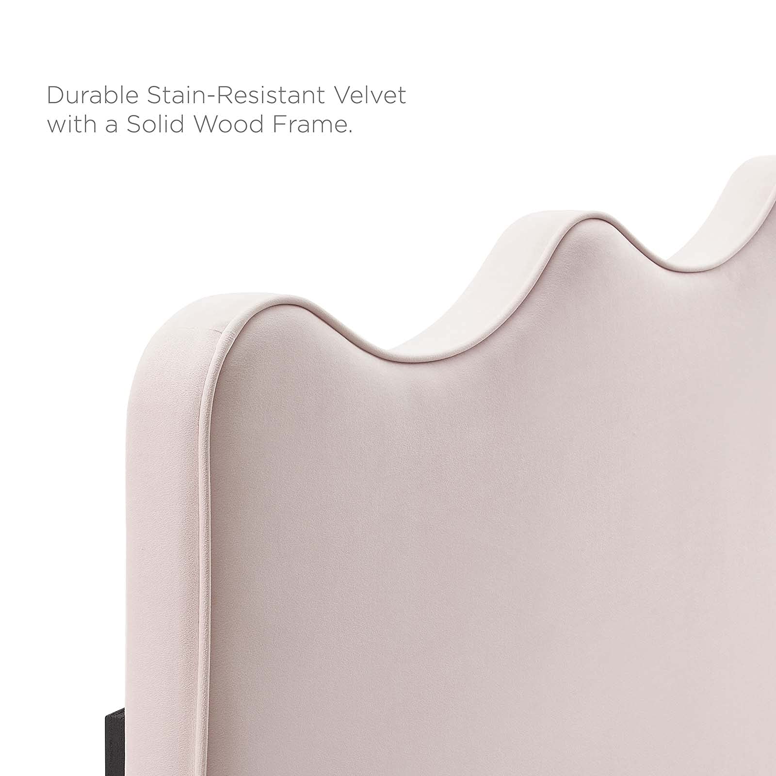 Modway Athena Performance Velvet Twin Headboard in Pink