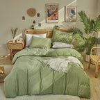 Clothknow Sage Green Comforter Set Full 3Pcs Green Fluffy Bedding Comforter Sets Velvet Comforter Full Soft Light Green Full Siz