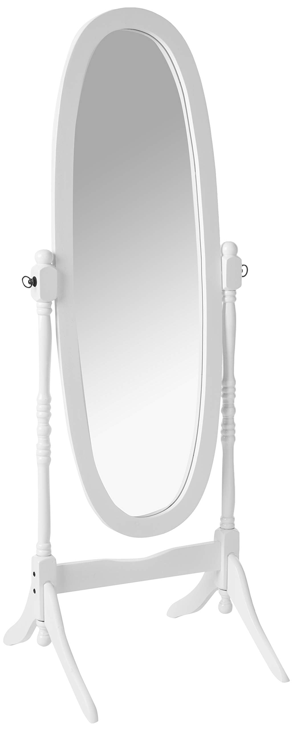 Crown Mark Cheval Mirror, White Finish