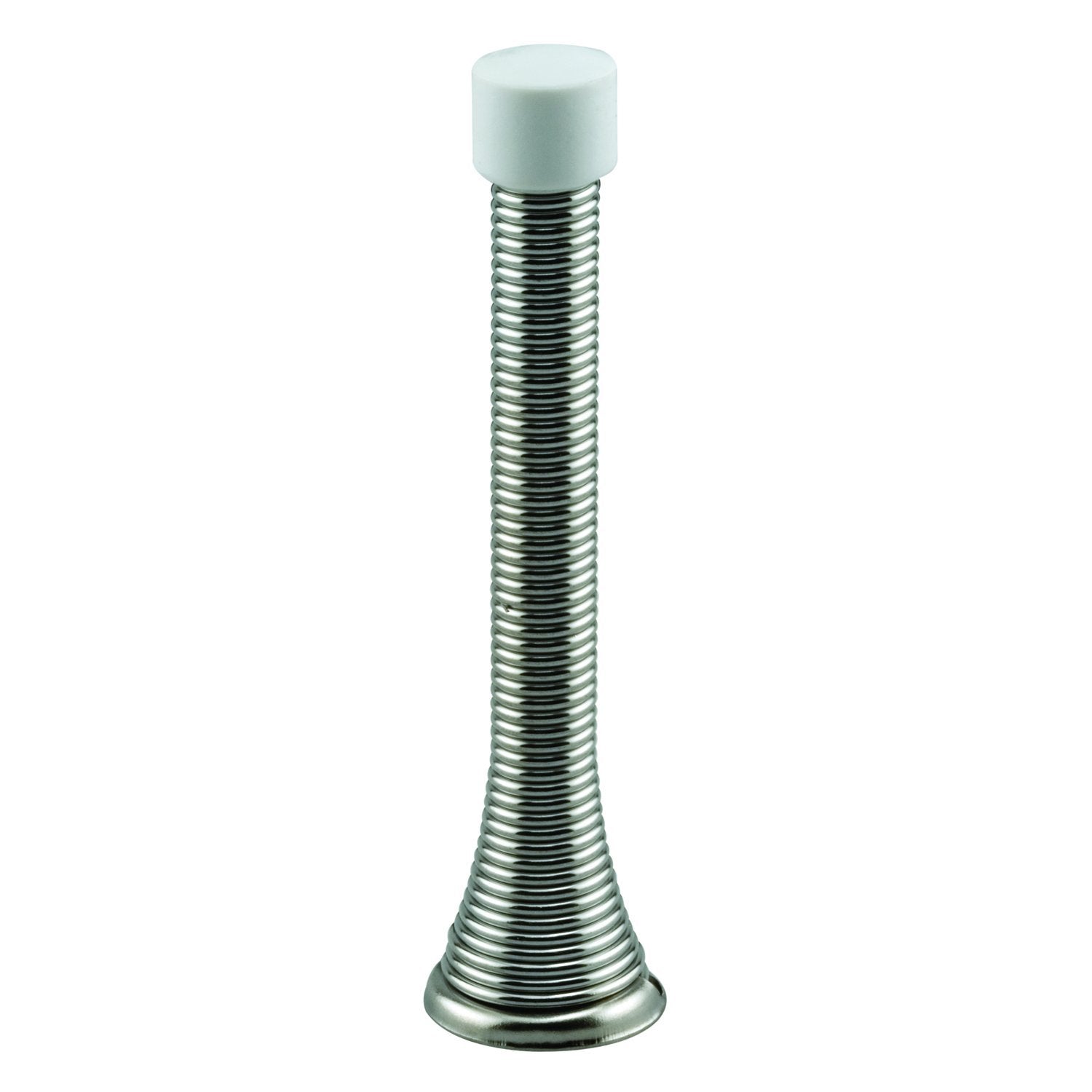 Prime-Line Mp9160 Rigid Door Stop, Steel Construction, Polished Finish, Rubber Tip, Baseboard Mount (5 Pack)