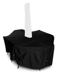 KoverRoos Weathermax 77251 Medium Rectangular Dining Set Cover with Umbrella Hole, 94 by 64 by 28-Inch, Black
