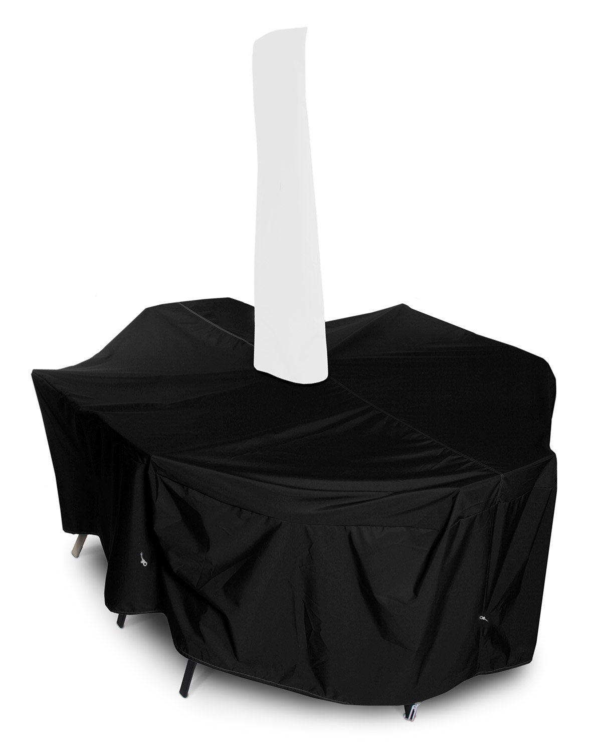 KoverRoos Weathermax 77251 Medium Rectangular Dining Set Cover with Umbrella Hole, 94 by 64 by 28-Inch, Black