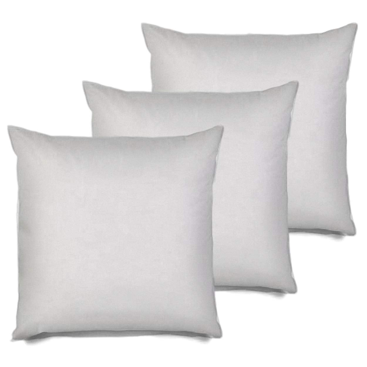 Msd 3 Pack Pillow Insert 28X28 Hypoallergenic Square Form Sham Stuffer Standard White Polyester Decorative Euro Throw Pillow Ins