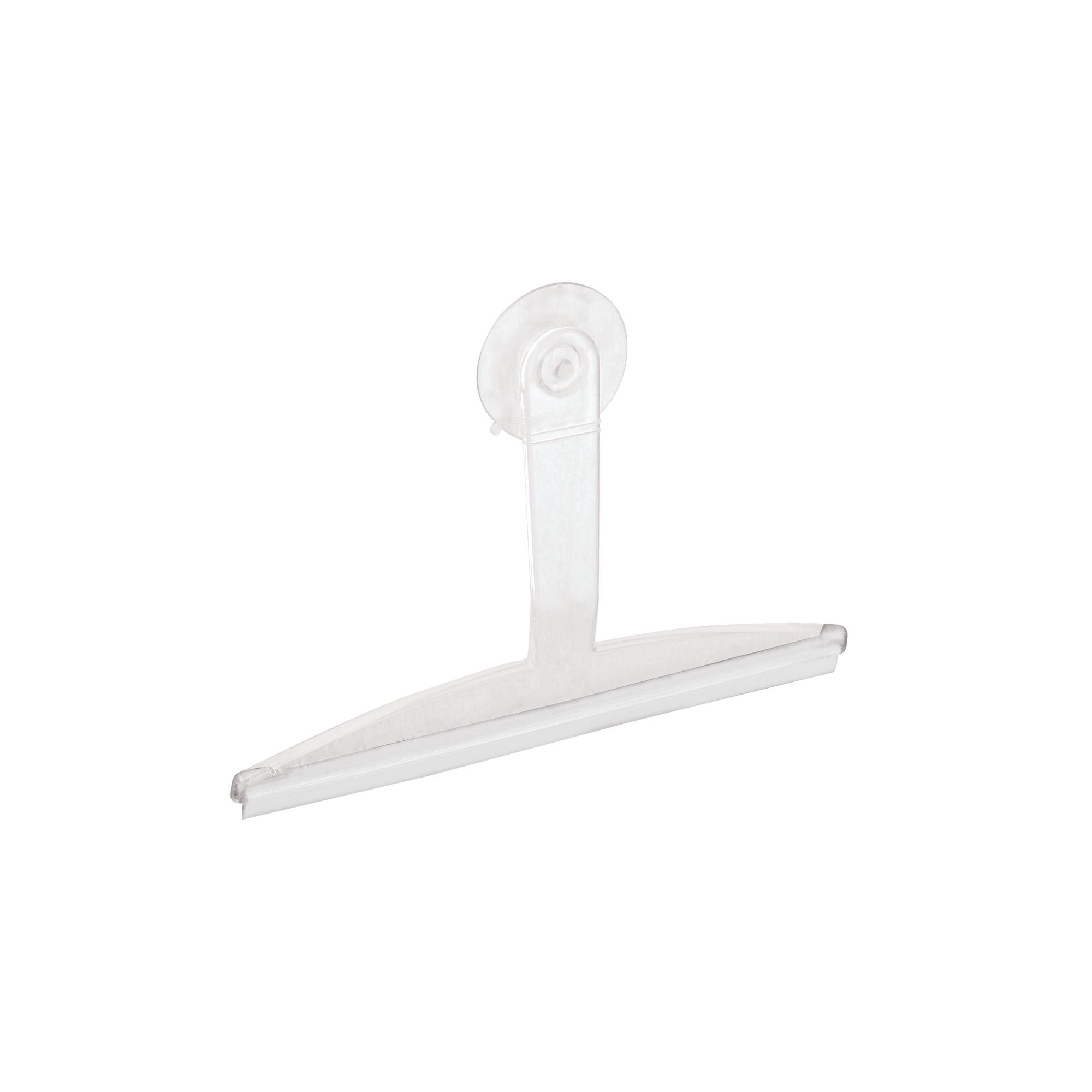 iDesign 22300 Plastic Plastic Suction Squeegee with Storage Hook Shower, Window, and Mirror Accessory for Master, Guest, Kids B