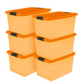 Sterilite Latching Storage Box, Stackable Bin, 64 Quart, 6Pack