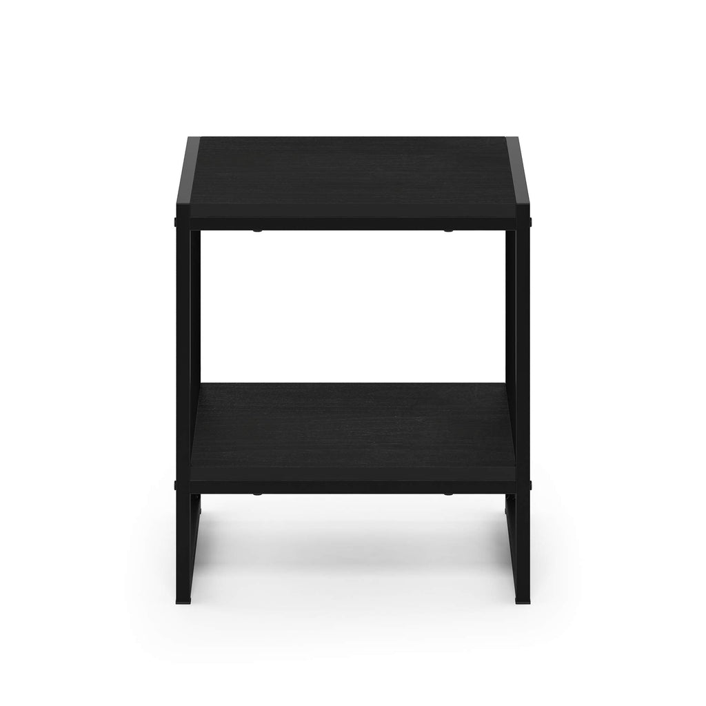 Furinno Camnus Modern Living 2-Tier End Table, Americano, 15.9 In X 15.75 In X 18 In