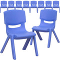 10 Pk. Blue Plastic Stackable School Chair with 10.5 Seat Height