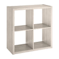 Closetmaid 4550 Decorative Open Back 4-Cube Storage Organizer, Bleached Walnut