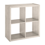 Closetmaid 4550 Decorative Open Back 4-Cube Storage Organizer, Bleached Walnut
