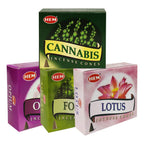 Hem Incense Cones Variety Pack #2 And Cone Incense Burner Bundle With 4 Most Liked Fragrances