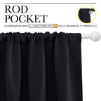 Nicetown Halloween Black Out Window Curtains - Solid Home Decor Thermal Insulated Blackout Drapes/Draperies For Bedroom, Privacy