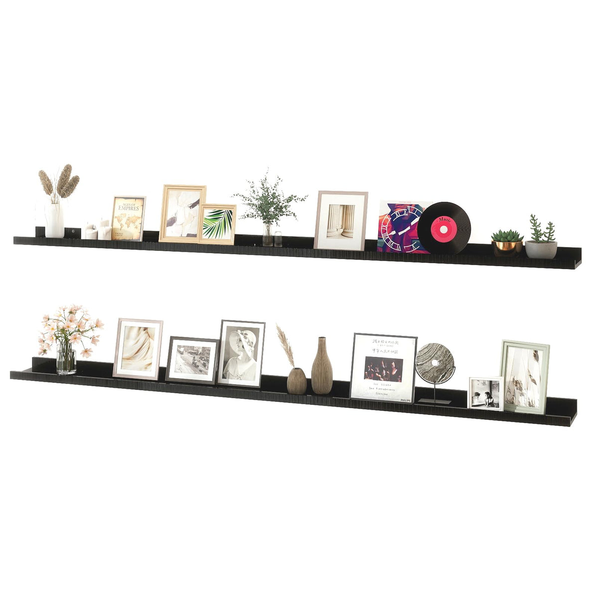 Solrot Long Floating Shelves for Wall Decor, Long Wall Mounted Storage Shelf for Bedroom, Living Room, Bathroom, Kitchen, Nurser