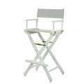 Casual Home Directors Chair ,White Frame/Gray Canvas,30 - Bar Height