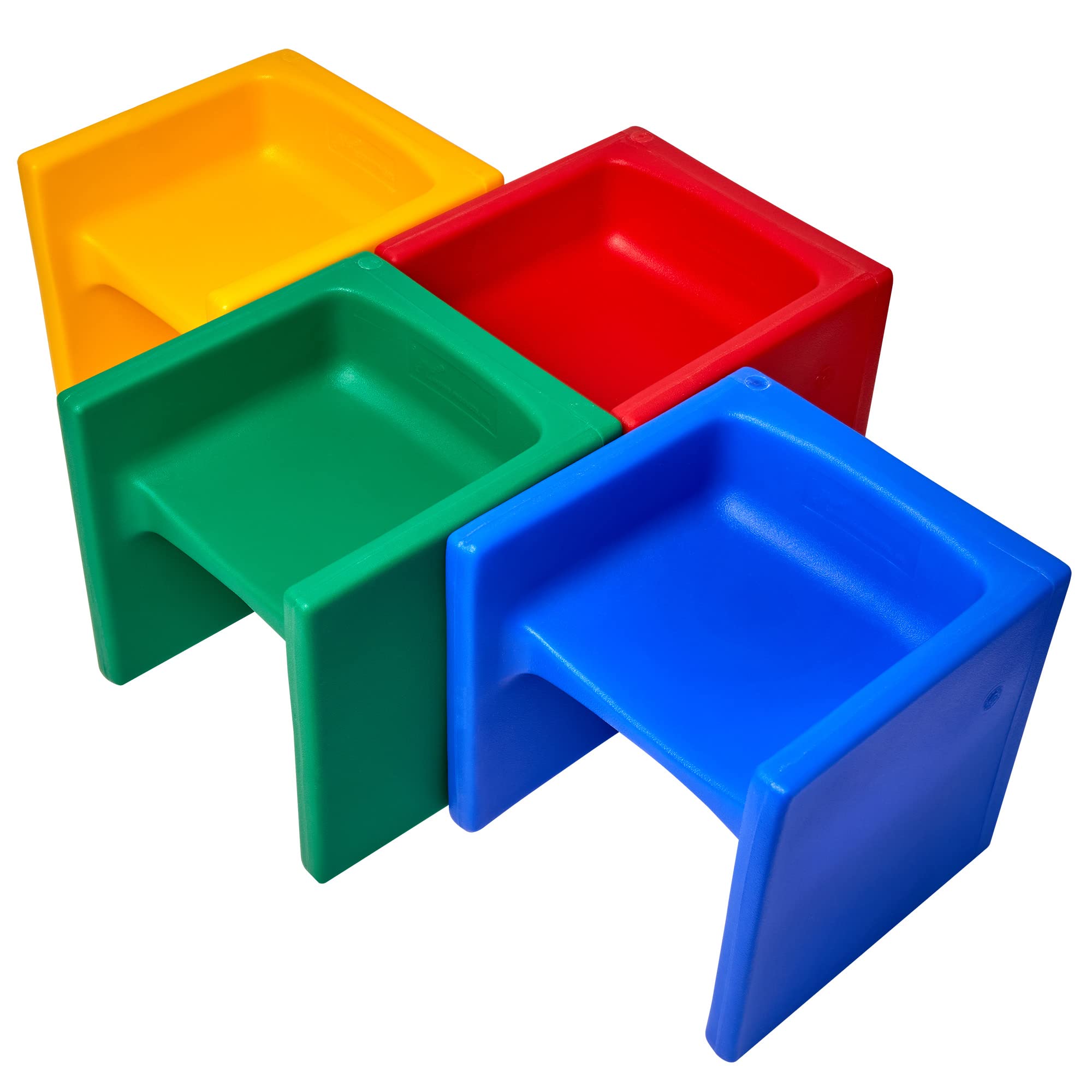Childrens Factory 3-in-1 Cube Chair for Kids, Flexible Seating Classroom Furniture, 4-Pack