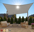 Gorilla Grip Heavy Duty Sun Shade, Uv Protection Fade Tear And Rust Resistant Rectangle Sunshade Canopy, Curved Edges Blocks Sunlight, Breathable Sail, Outdoor Patio, Lawn Garden, 8X10 Ft Gray
