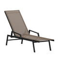 Modern Outdoor Chaise Lounge Chair with Arms