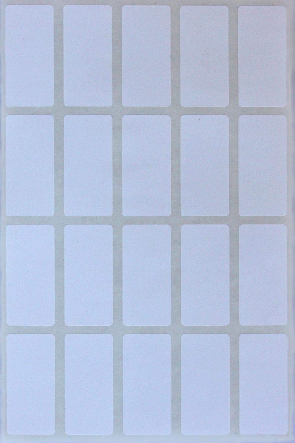 Royal Green White Rectangular Color Sticker 1.57 Inch X 0.75 Inch - Color Code Labels Rectangle (40Mm X 19Mm) - 300 Pack