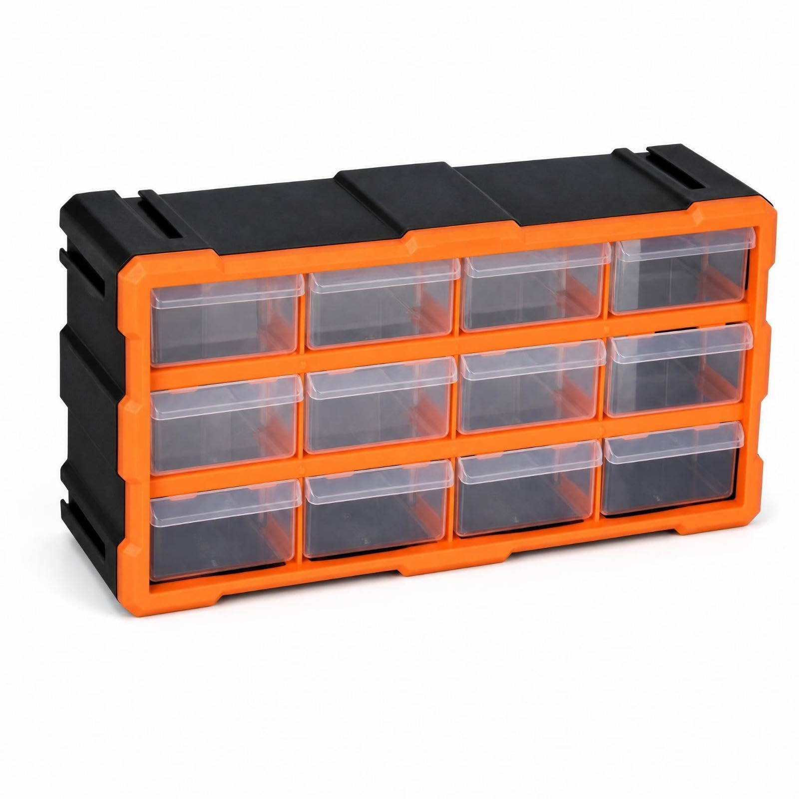 Loom Tree 12Drawer Organizer Cabinet Removable Divider Drawer Parts Storage Cabinet Easy Visibility