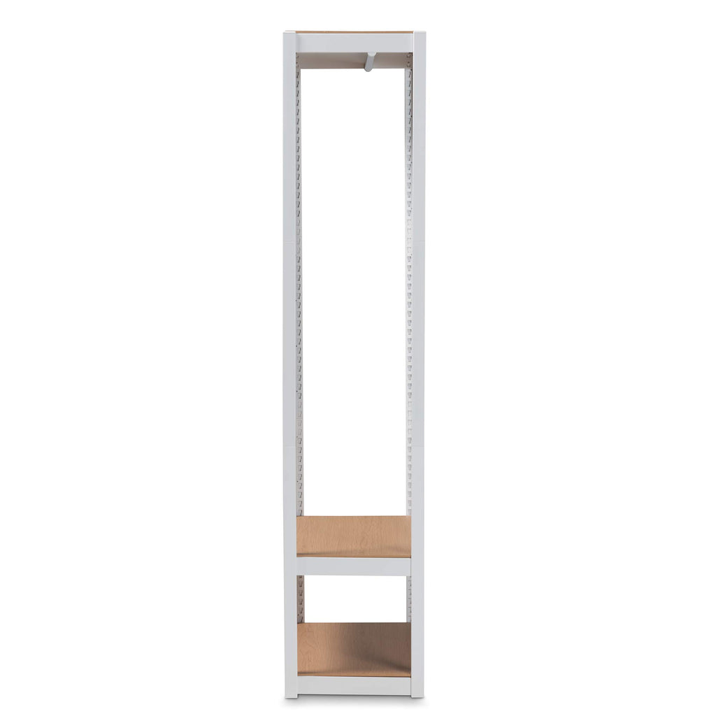 Baxton Studio Closet Storage Organizer, White/Brown