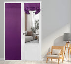 Pi Blackout French Door Curtain,Door Window Shade Privacy Thermal Insulated Long Door Curtain For Glass Door/Sliding Door/Tie Up Shade 1 Panel (W26Xl80,Royal Purple)