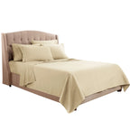 Clara Clark Full Sheets, 6 Piece Set - Hotel Luxury Sheets For Full Size Bed, Super Soft Bedding Sheets & Pillowcases, Full Size Sheets, Beige Cream