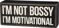 Primitives by Kathy Box Sign Motivational Home Decor, 6 L x 2.50 H x 1.75 W, Black, White