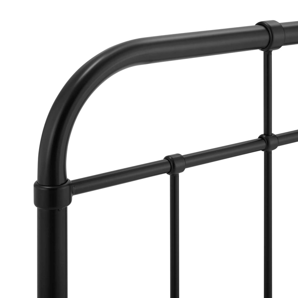 Modway Alessia Modern Farmhouse Metal Twin Headboard In Black