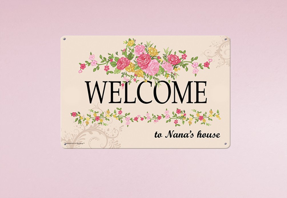 Nana Gifts Welcome To Nana'S House Metal Decorative Sign Home Decor Kitchen Sign Novelty Sign