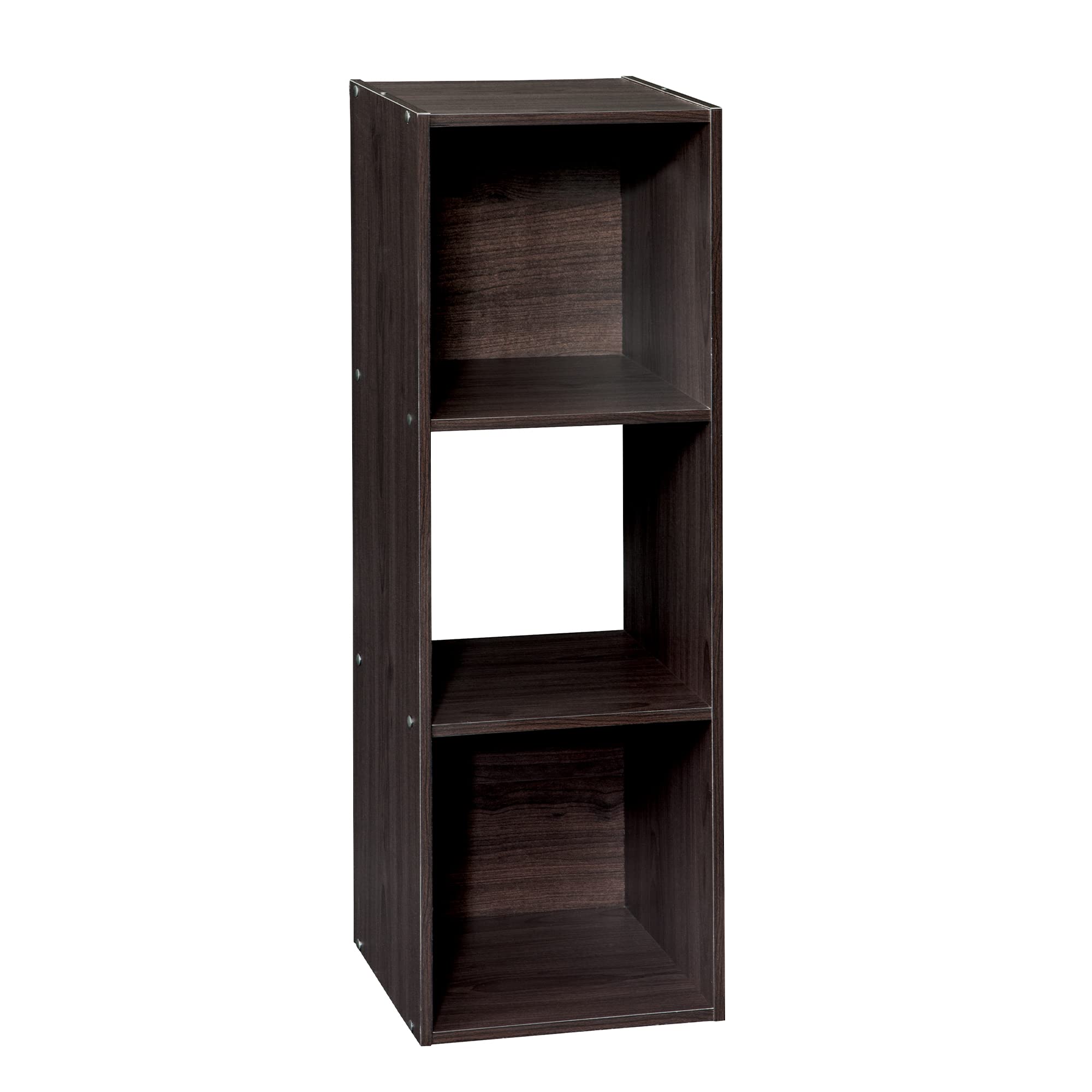 ClosetMaid Cubeicals 3 Cube Storage Shelf Organizer Bookshelf, Stackable, Vertical or Horizontal, Easy Assembly, Wood, Espresso 