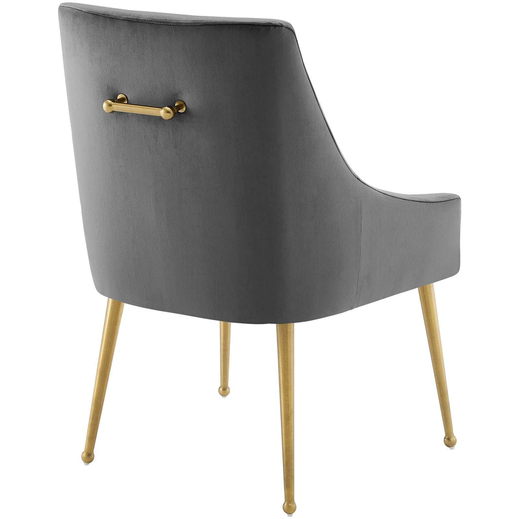 Modway Discern Upholstered Performance Velvet Dining Chair, Gray