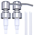 AUNRGO Chrome Soap Dispenser Pump Replacement  Silver 304 Rust Proof Stainless Steel Lotion Dispenser Pumps Replacement for Sta
