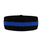 Thin Blue Line USA Mourning Band Badge Holder Leather Black Blue MBAND-TBL-PARENT