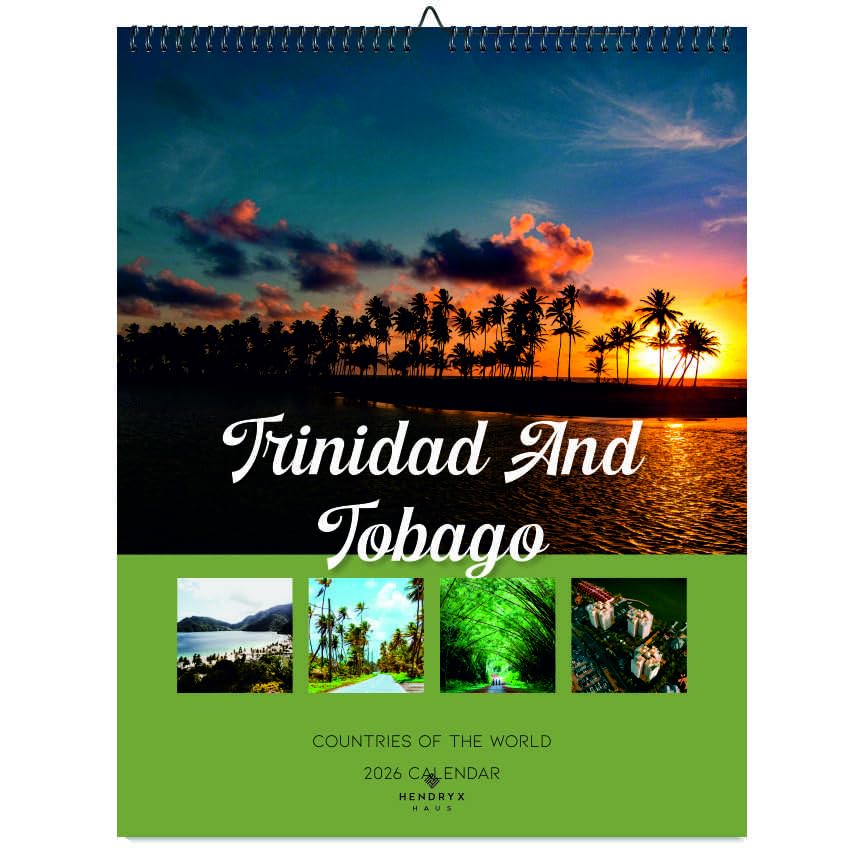 Trinidad And Tobago 2026 Wall Calendar - Scenic Photography, 12-Month Planner, 8.5x11 Inches, January to December - Holiday Gift