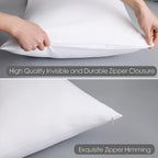 4 Pack Pillow Protector Queen Size 100% Egyptian Cotton Pillow Covers, 400 Thread Count Sateen Weave Cooling Pillow Cases With Z