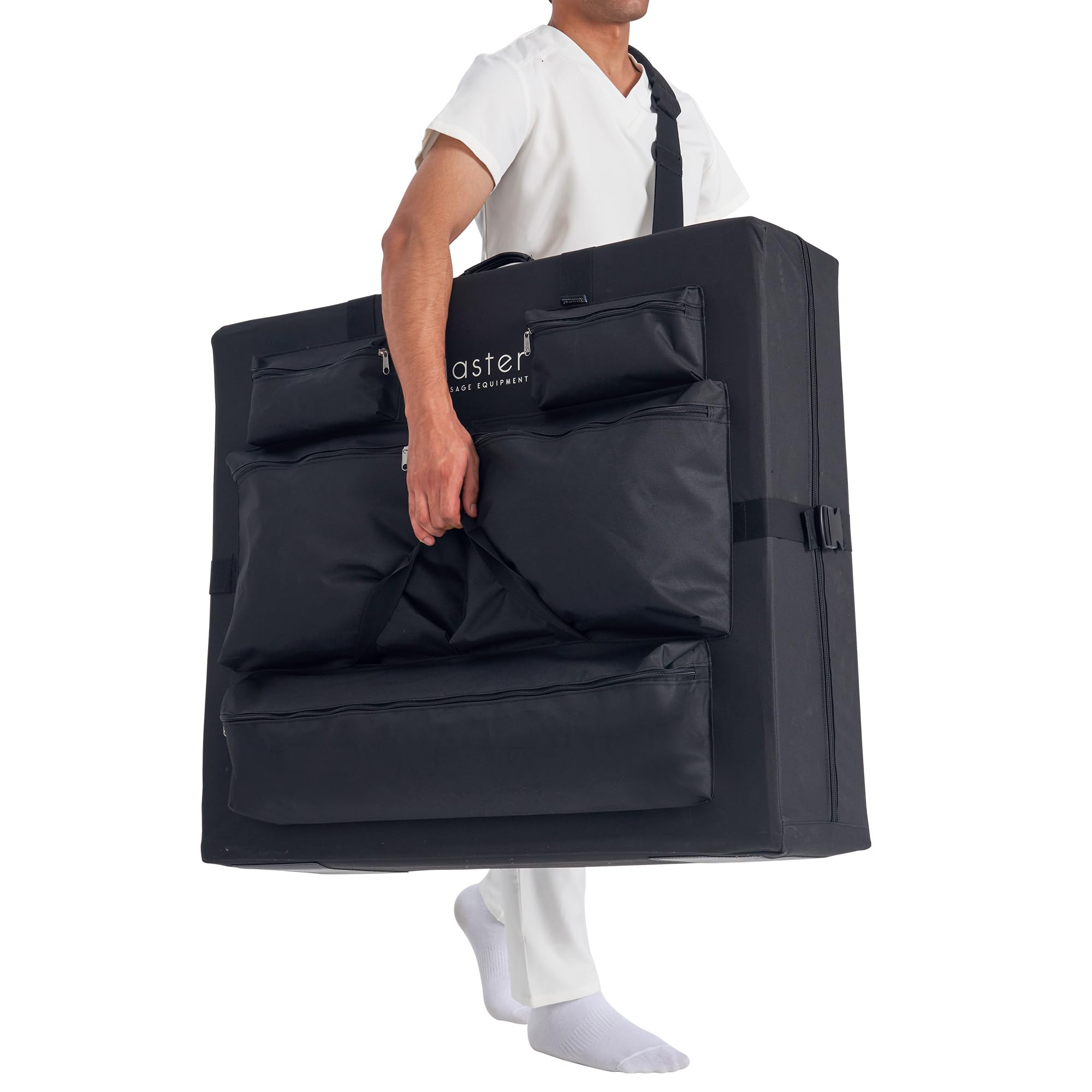 Master Massage Universal Massage Table Carry Case, 5 Pockets Carrying Bag for Massage Table, 25'-32', Black