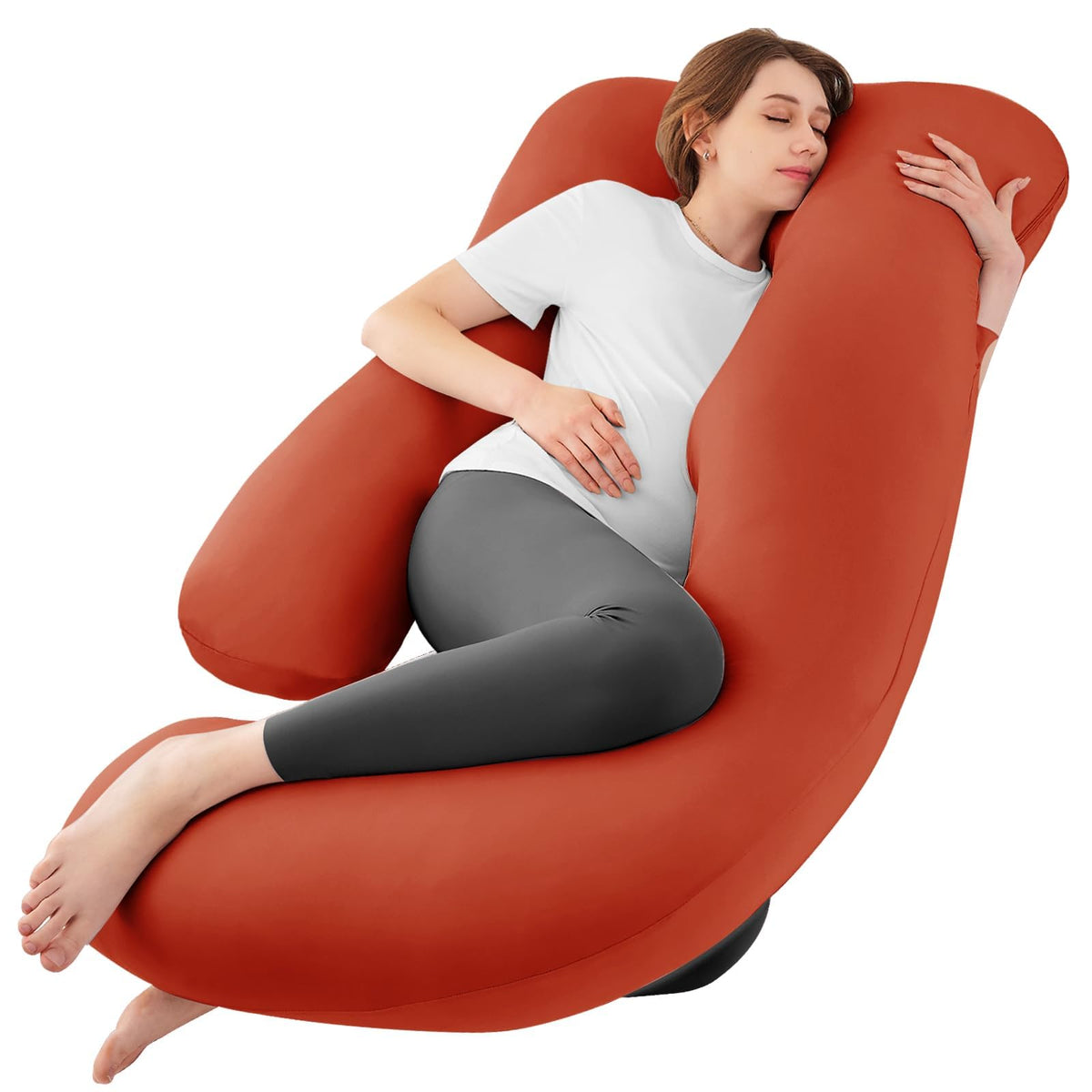 Sasttie Pregnancy Pillows For Sleeping, U Shaped Cooling Full Body Pillow Pregnancy Must Haves, Maternity Pillow For Pregnant Wo