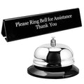 Ucec Desk Bell For Service, Ring Bell Sign, Dinner Bell For Inside, Call Bell & Double-Side Please Ring Bell Sign, No Receptioni