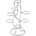 Bards Silver-toned Egg Stand/Holder, 7 Egg Display, 1.375 diameter, Pack of 6 (Fits Hen Sized Eggs)