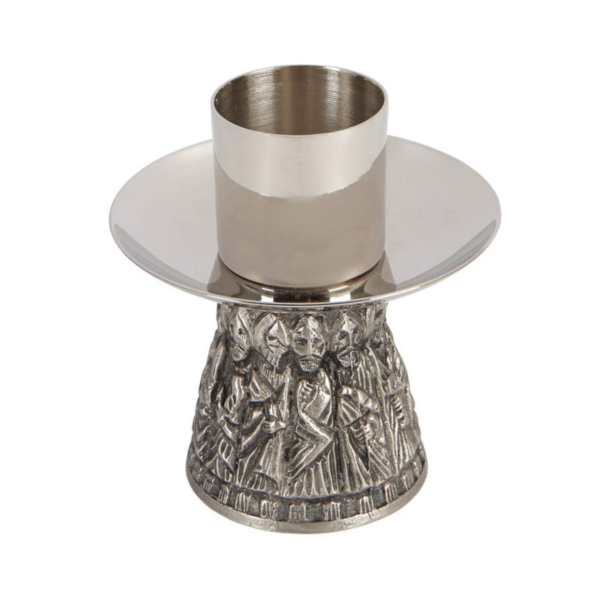 Catholic Last Supper Altar Candle Holder, 4 Inch
