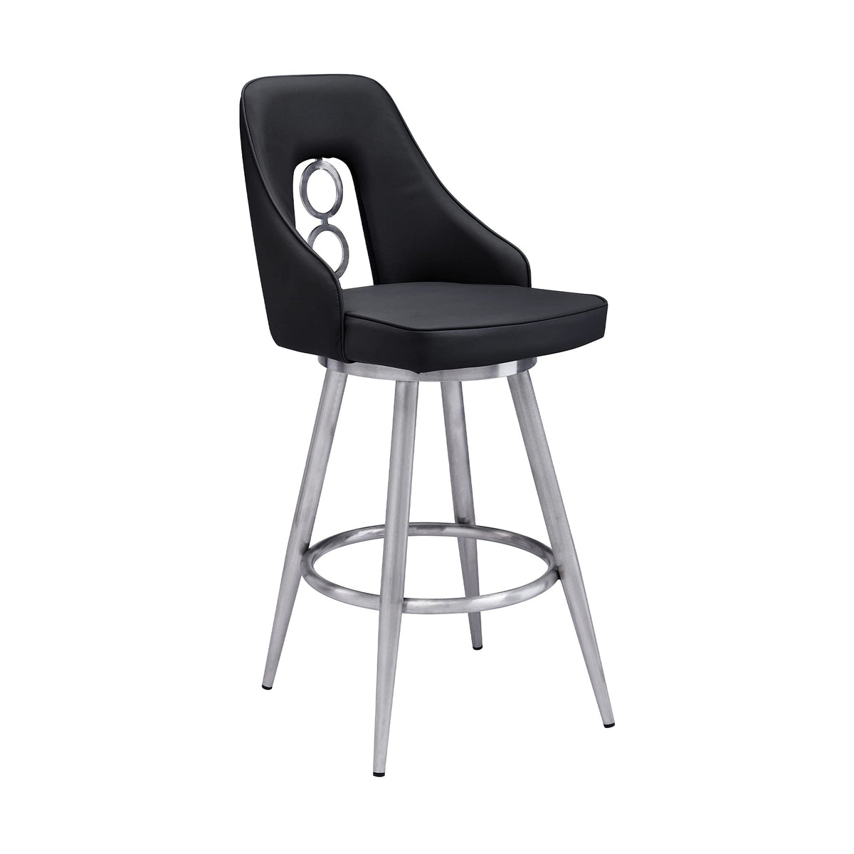 Ruby Bar Stool, 26 Inch  Counter Height, Black