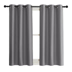 Nicetown Blackout Curtain Blind For Bedroom, Single Panel, W42 X L54 Inches, Grey/Gray, Thermal Insulated Grommet Blackout Room Darkening Drape/Drapery