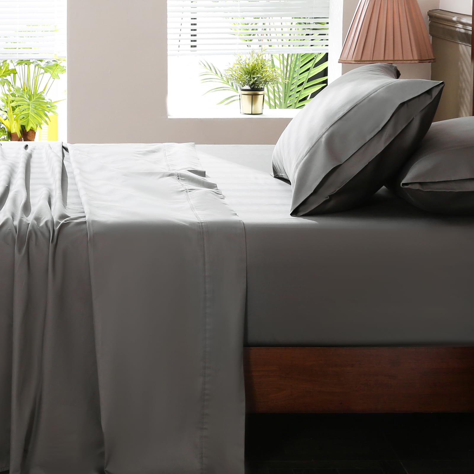 Overket Extra Deep Pocket Queen Sheets - 18-24 Inch 1000 Thread Count Egyptian Cotton Sheets 100% Cotton Cooling Soft Breathable