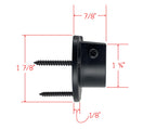 Desunia Closet Rod Support Flanges With Screw On Attachment | Heavy Duty Clothes Pole End Sockets For Wardrobes | Black | 2 Pack
