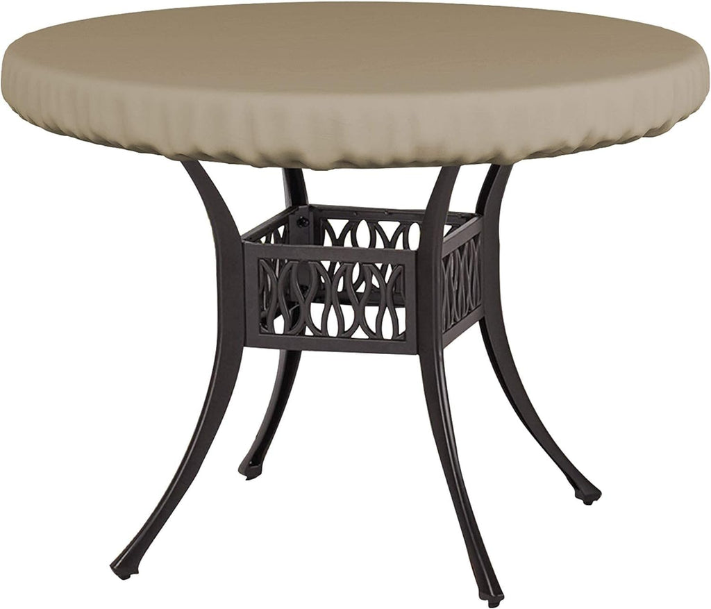 Covers & All Round Table Top Cover, 12 Oz Waterproof Uv & Weather Resistant Patio Table Cover, Outdoor Table Cover For Patio Outdoor Furniture & Coffee Table (44' Dia X 4' H Inches, Beige)