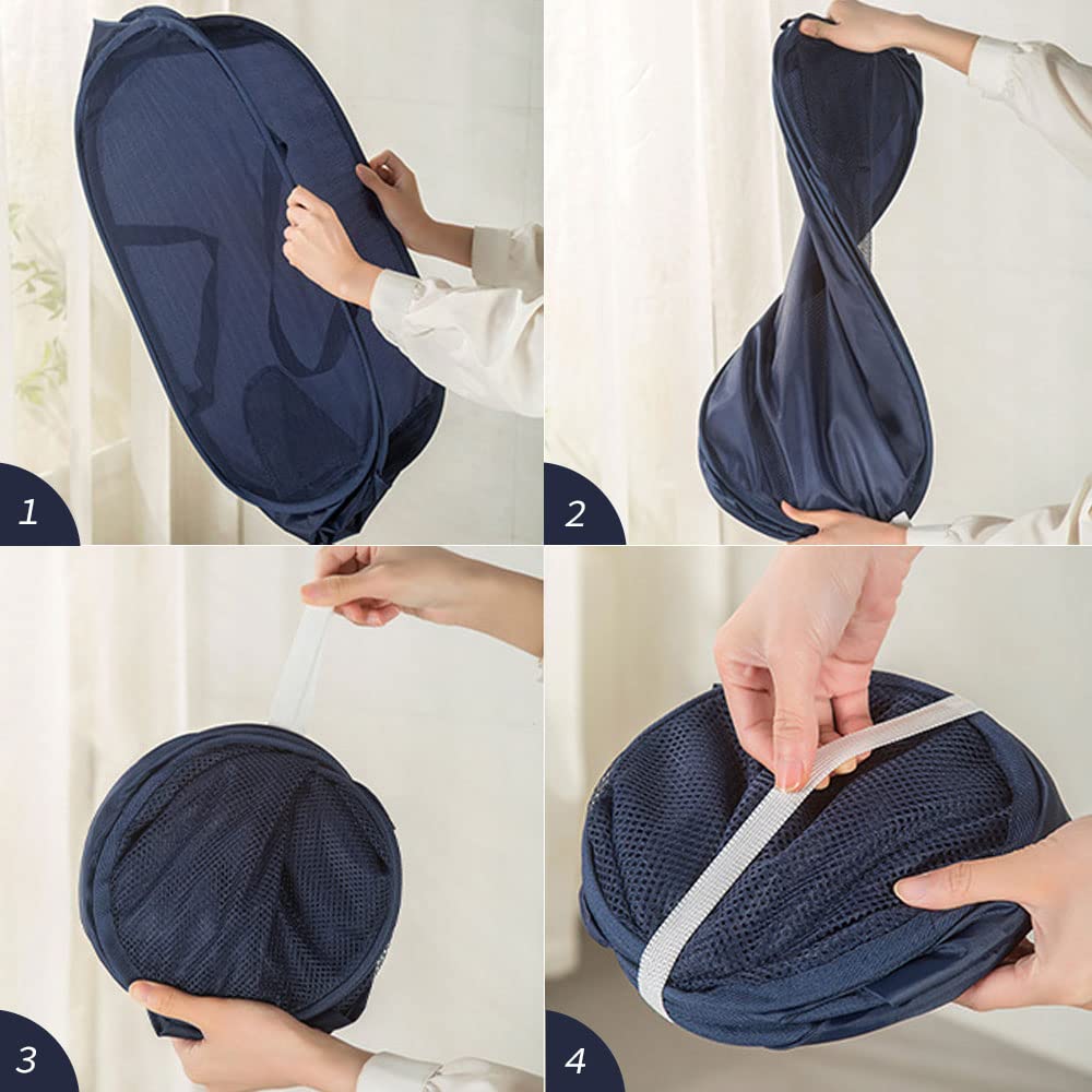Lateronon 4 Pcs Collapsible Laundry Baskets, Opening Laundry Hamper, Foldable Laundry Basket, Dirty Clothes Basket For Clothes &